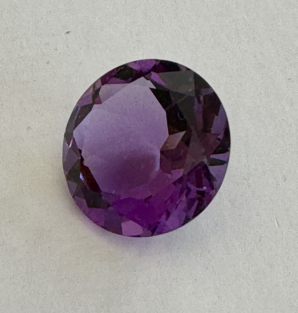 Amethyst 20 mm rund facettiert